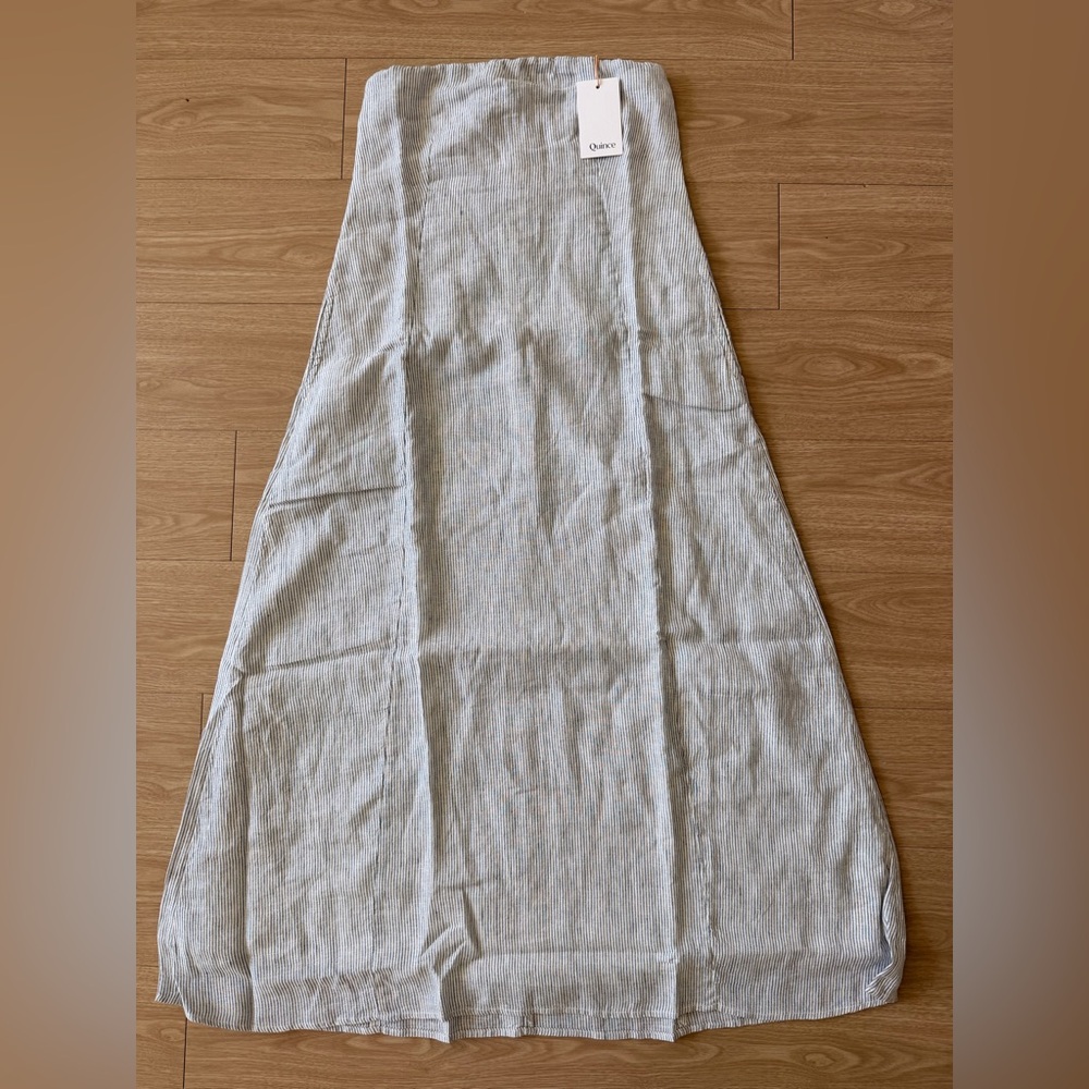 Quince 100% European Linen Strapless Maxi Dress - Picture 3 of 4
